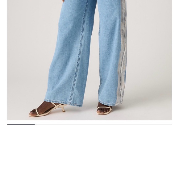 Levi's Blue and Silver Flare Jeans - Picture 3 of 5